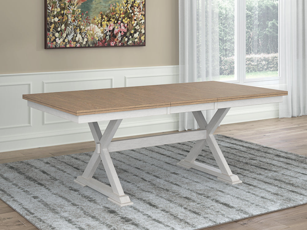 Purlaney Dining Butterfly Extension Table - White (2)