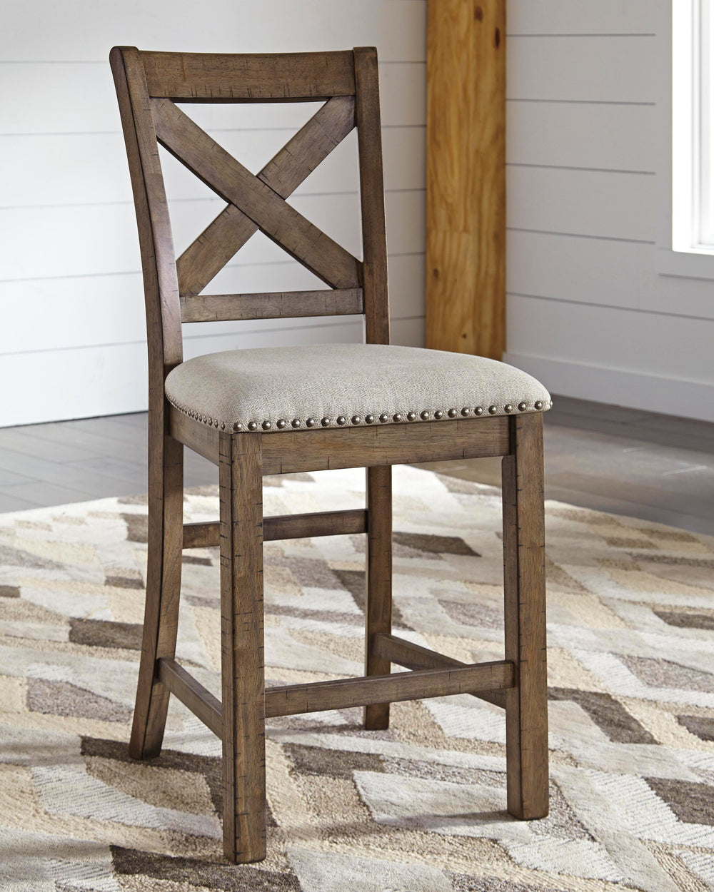 Moriville Counter Height Bar Stool - Beige (3)