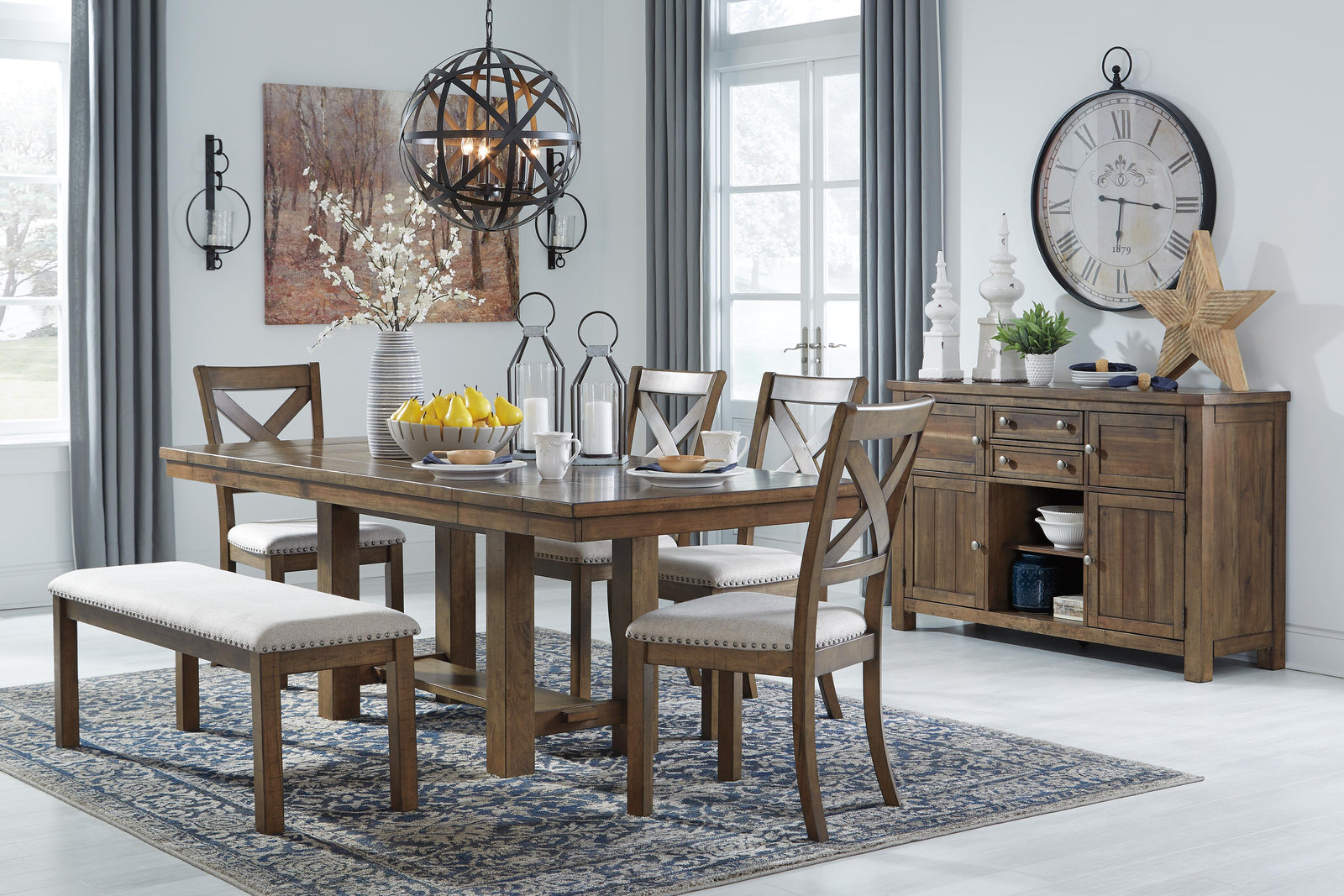 Moriville Dining Bench - Beige (7)