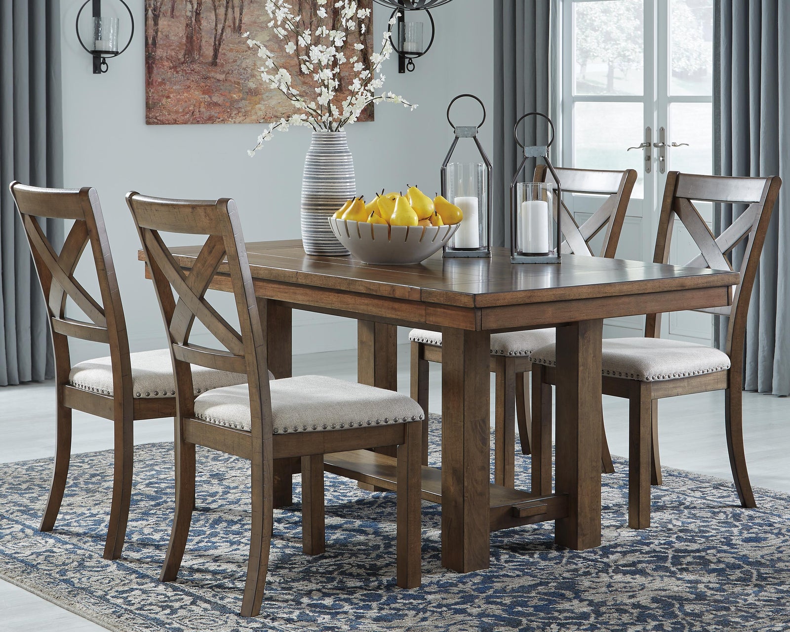 Moriville Dining Extension Table - Dark Gray (2)