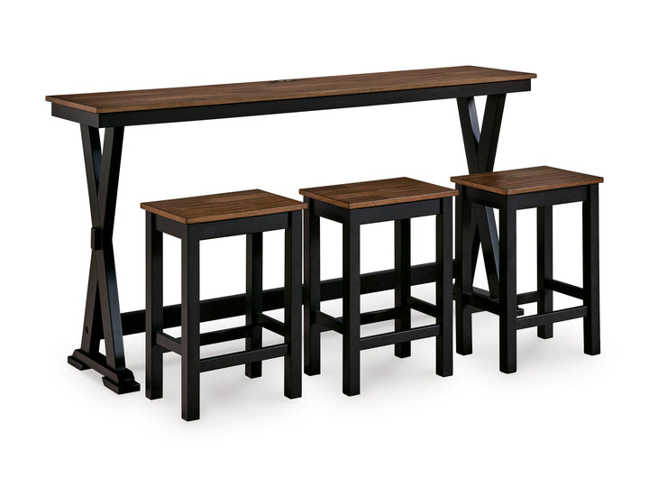 Wildenauer Counter Height Dining Table and 3 Barstools
