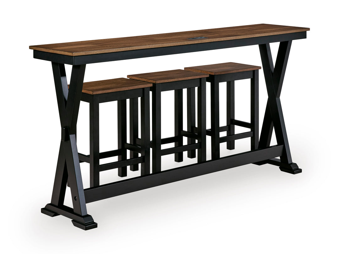 Wildenauer Counter Height Dining Table and 3 Barstools
