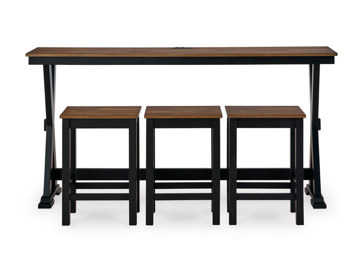 Wildenauer Counter Height Dining Table and 3 Barstools