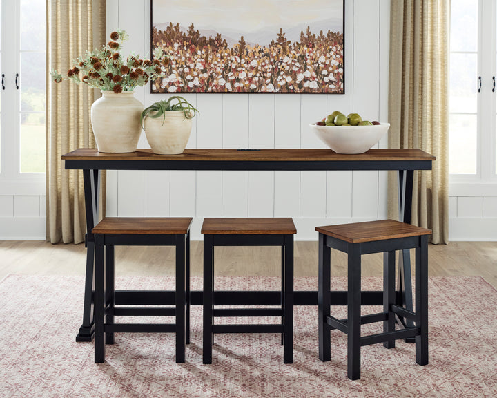 Wildenauer Counter Height Dining Table and 3 Barstools