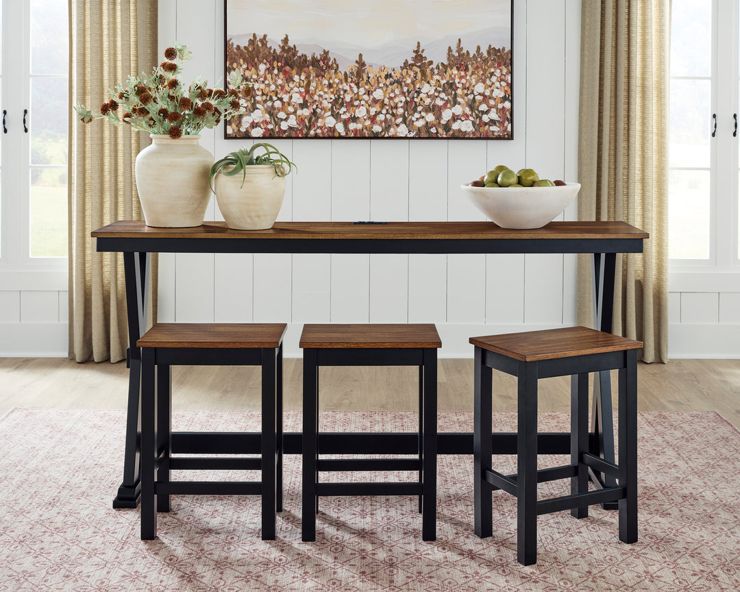 Wildenauer Counter Height Dining Table and 3 Barstools