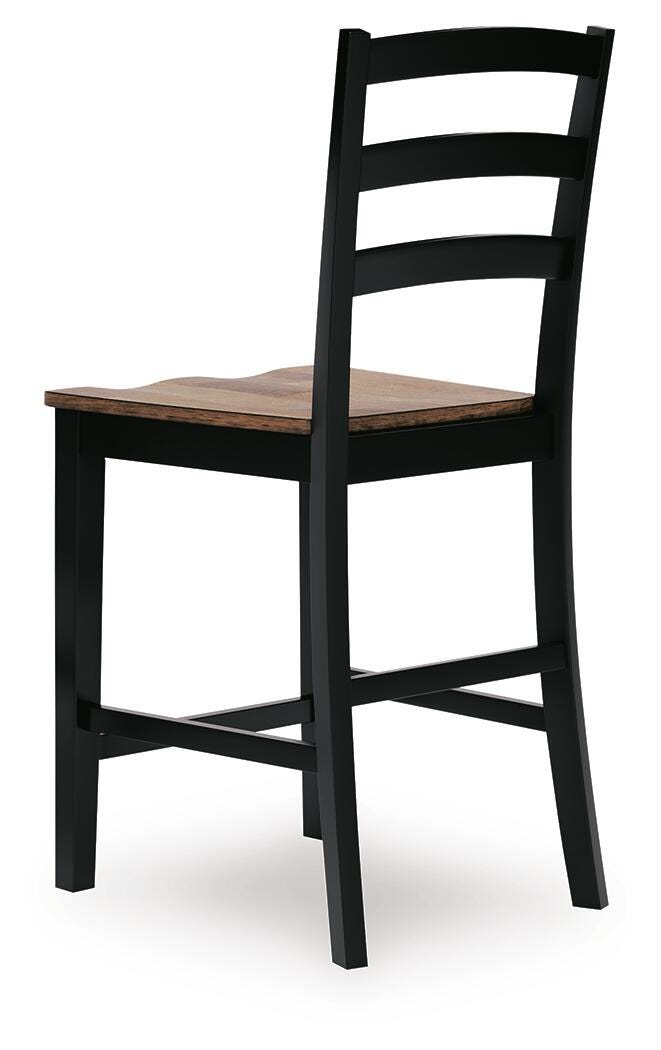Wildenauer Counter Height Barstool - Dark Brown (4)