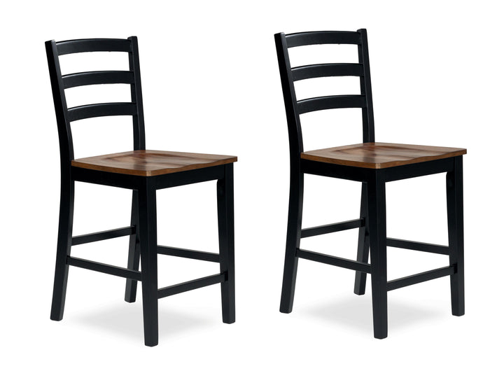 Wildenauer Counter Height Barstool (Set of 2) - Brown/Black (1)