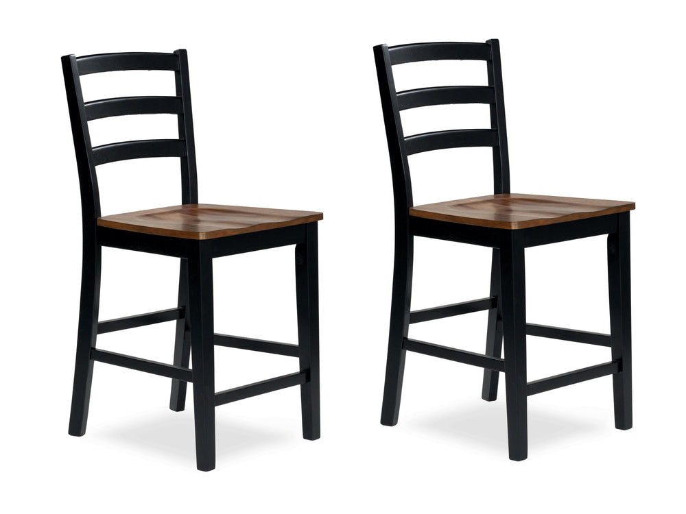 Wildenauer Counter Height Barstool (Set of 2) - Brown/Black (1)