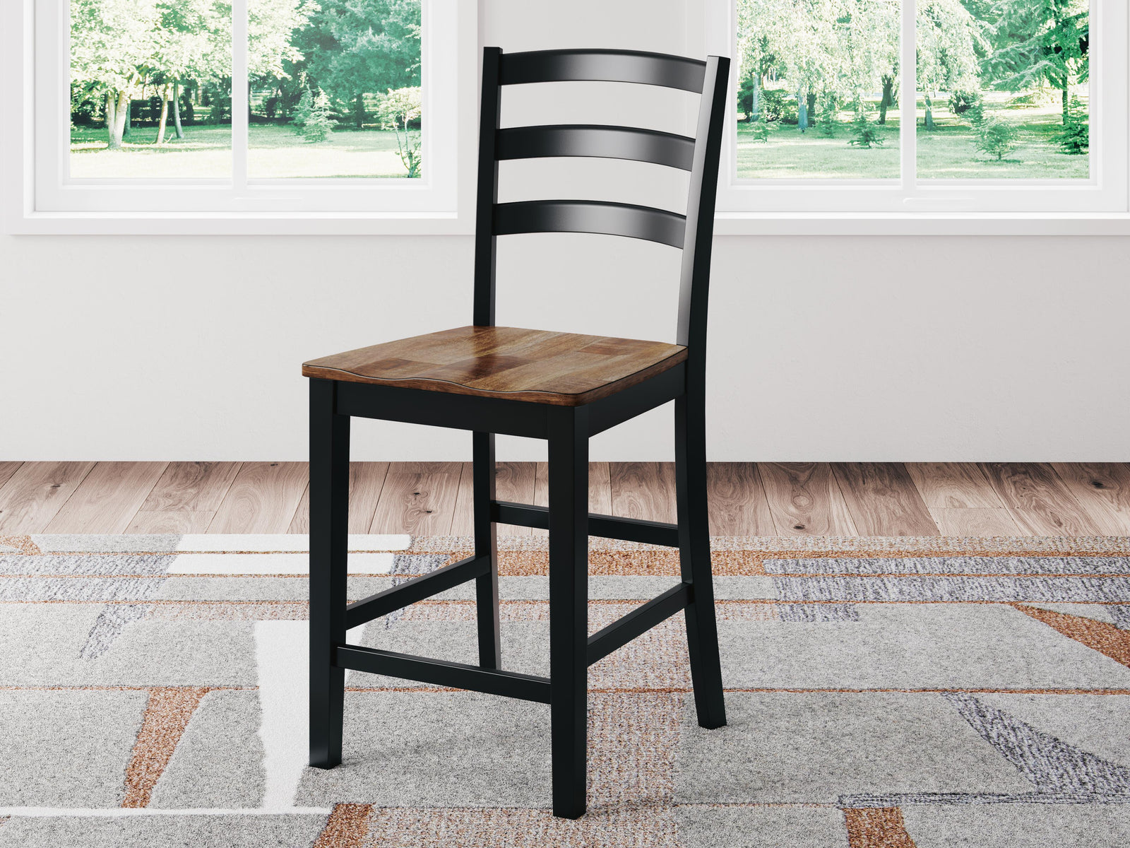 Wildenauer Counter Height Barstool - Dark Brown (2)