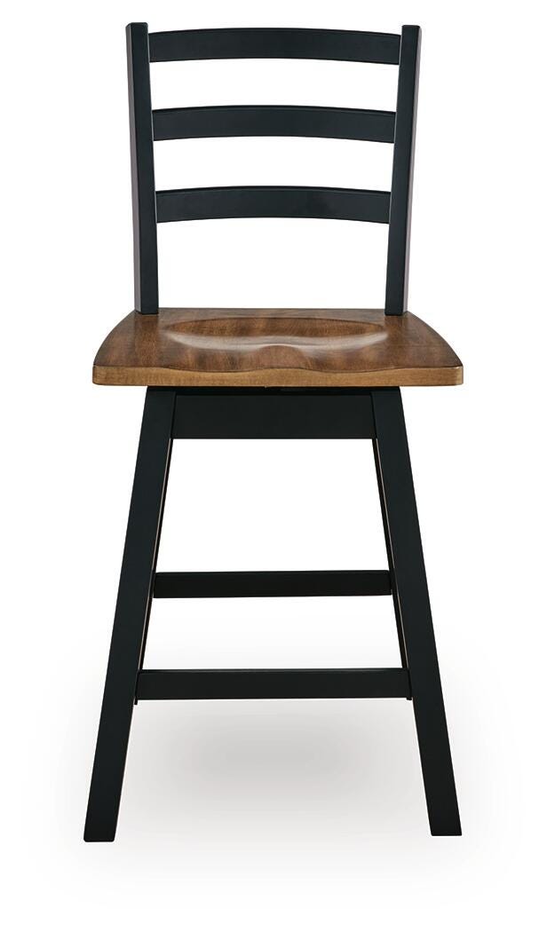 Wildenauer Counter Height Swivel Barstool - Brown/Black (4)