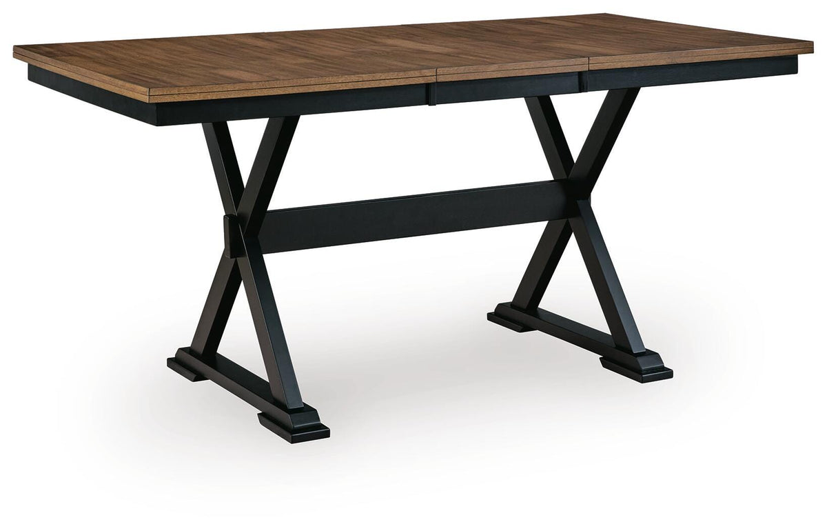 Wildenauer Counter Height Butterfly Extension Table - Brown/Black (1)