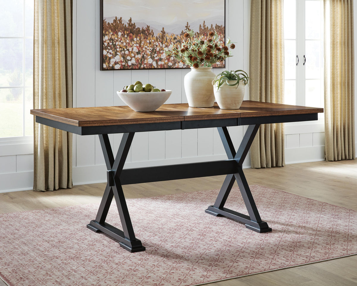 Wildenauer Counter Height Butterfly Extension Table - Brown/Black (2)