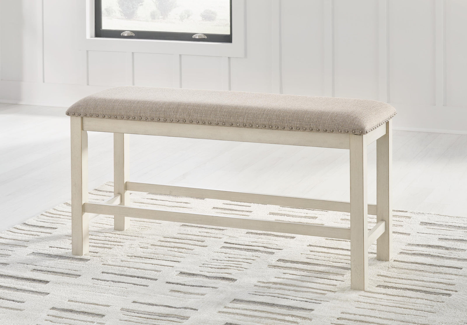 Robbinsdale 49" Counter Height Dining Bench - White (2)