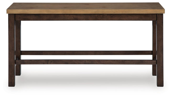 Rylandeen Counter Height Dining Bench - Dark Brown (3)
