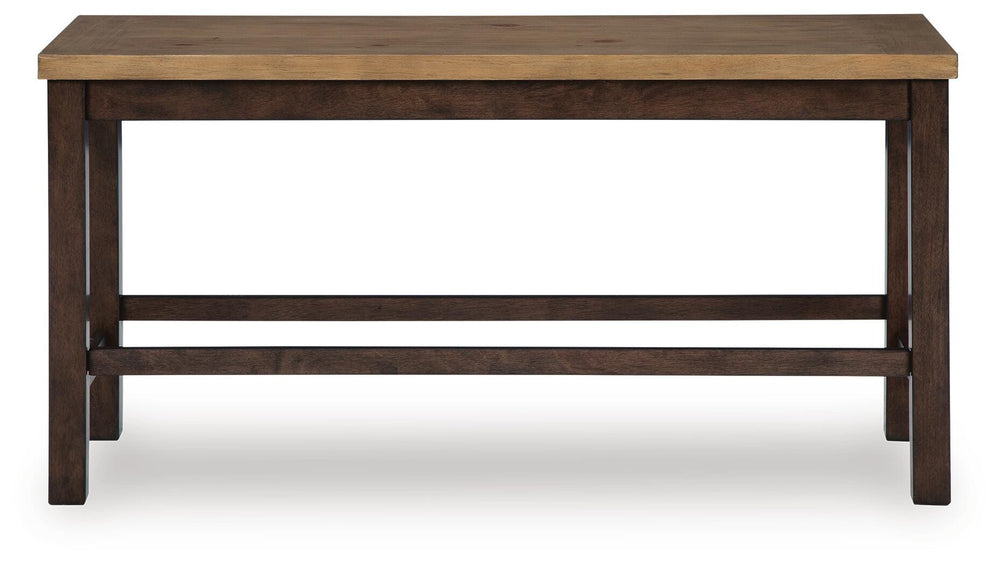 Rylandeen Counter Height Dining Bench - Dark Brown (3)