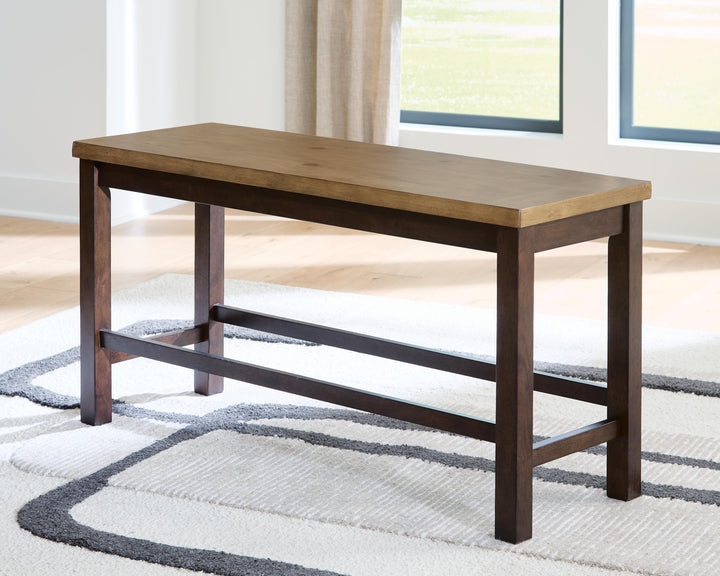 Rylandeen Counter Height Extension Dining Table 4 Barstools and Bench (17)