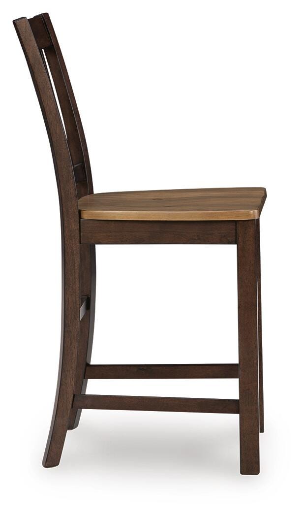 Rylandeen Counter Height Barstool - Dark Brown (5)