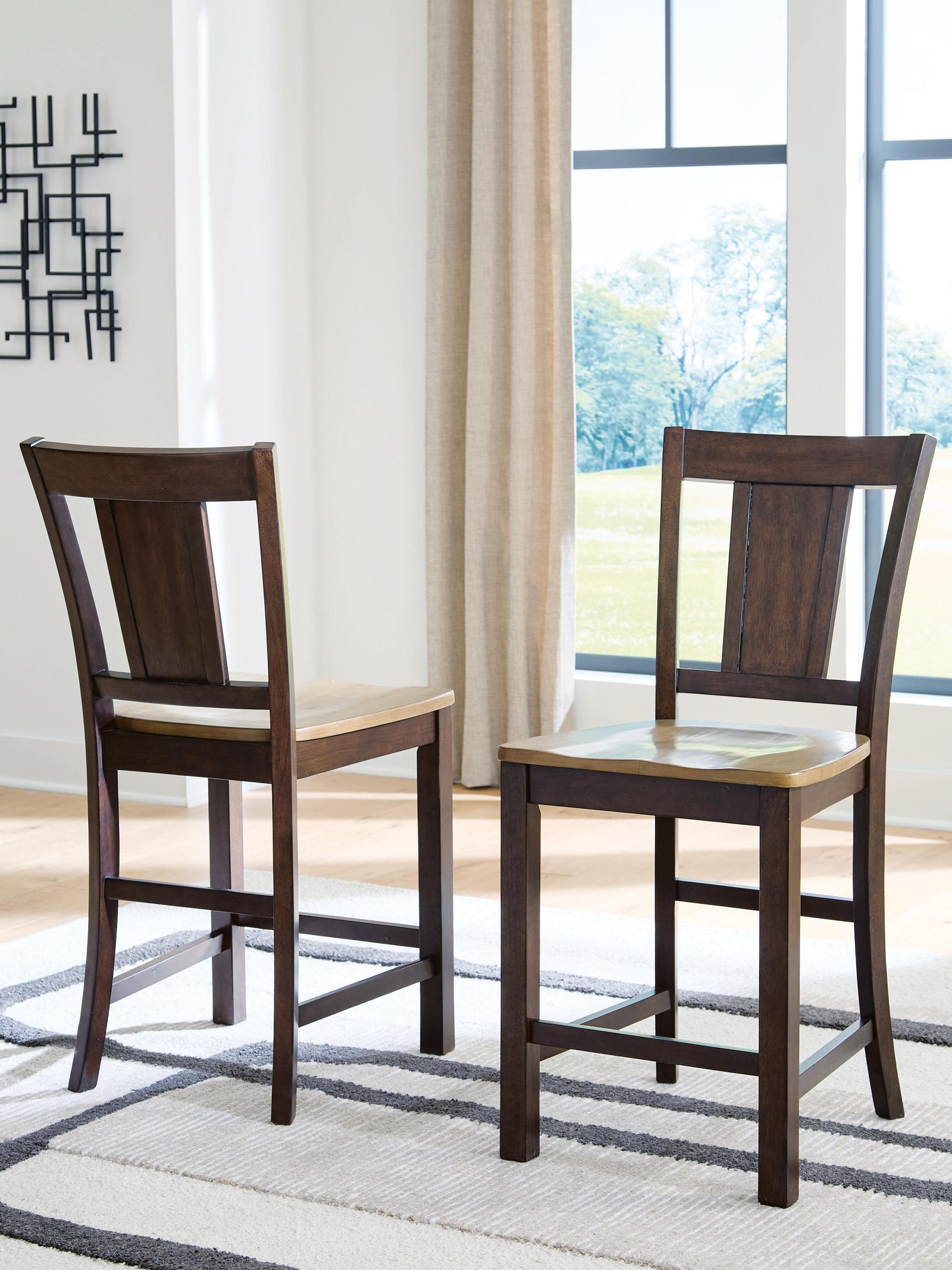 Rylandeen Counter Height Barstool - Dark Brown (2)
