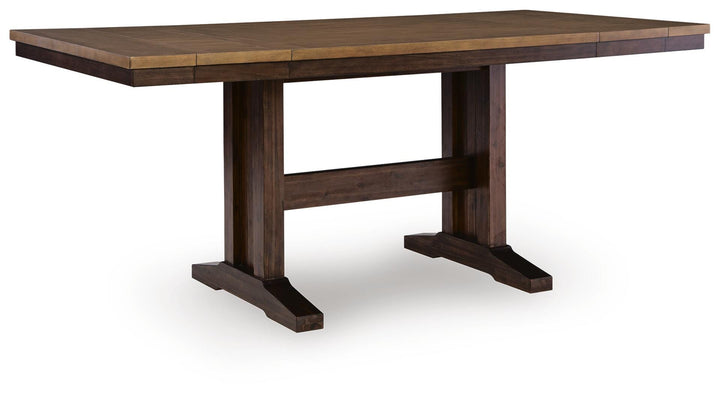 Rylandeen Counter Height Dining Extension Table - Dark Brown (1)