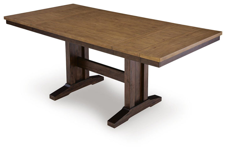 Rylandeen Counter Height Dining Extension Table - Dark Brown (4)