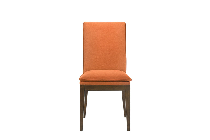 Maggie Dining Chair W/terracotta Cushion-Walnut