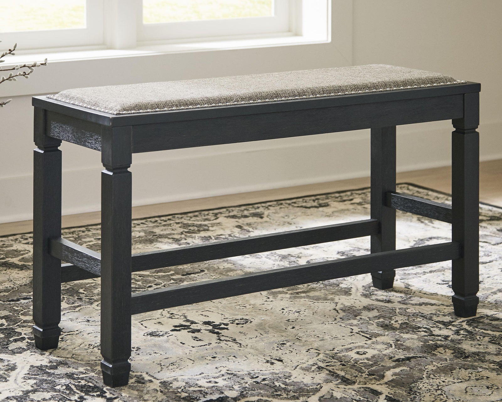 Tyler Creek Counter Height Dining Bench - Black (2)