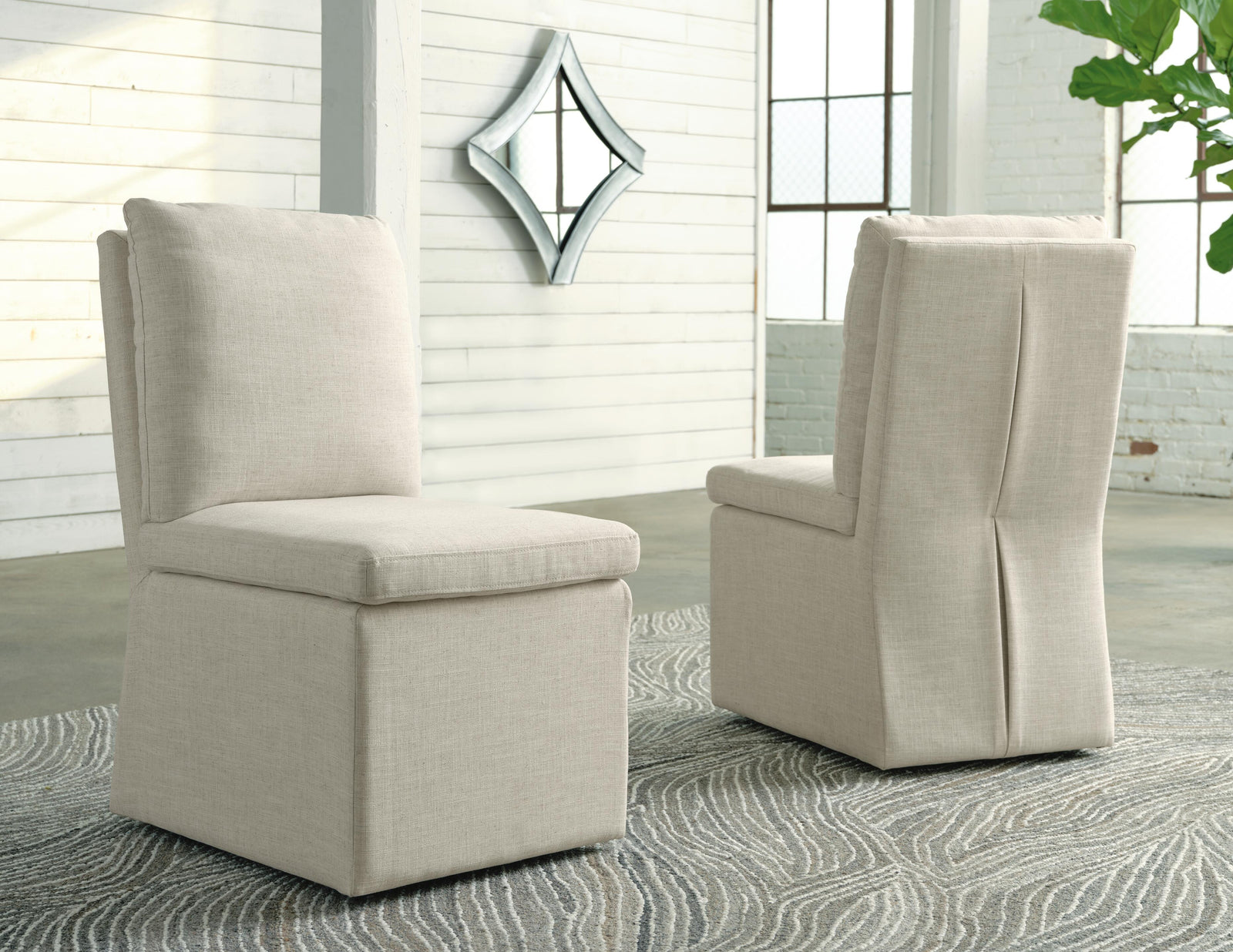 Krystanza Dining Chair - Beige (2)