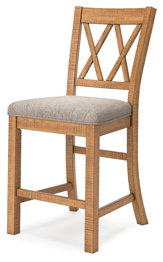 Havonplane Counter Height Barstool - Light Brown (3)