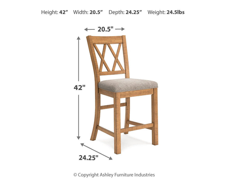 Havonplane Barstool (Set of 2) - Brown (9)