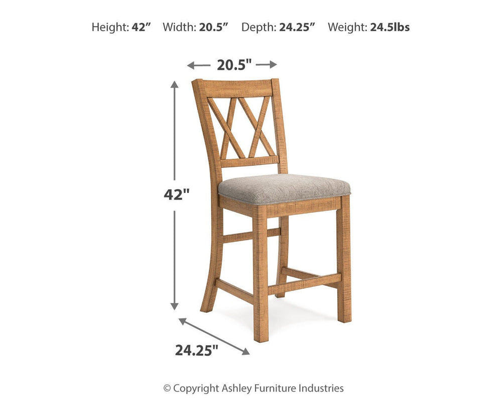 Havonplane Barstool (Set of 2) - Brown (9)