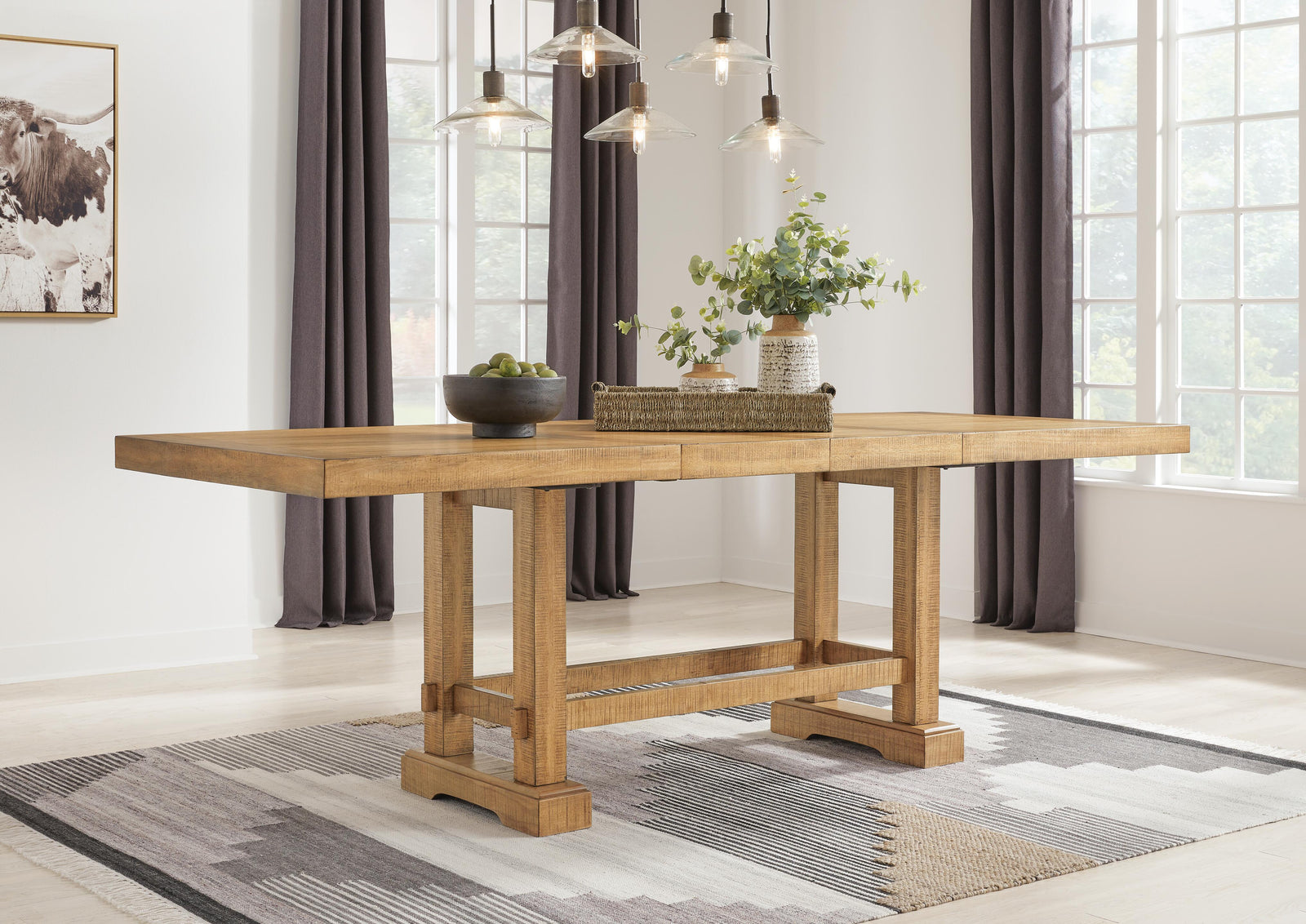 Havonplane Counter Height Dining Extension Table - Light Brown (2)
