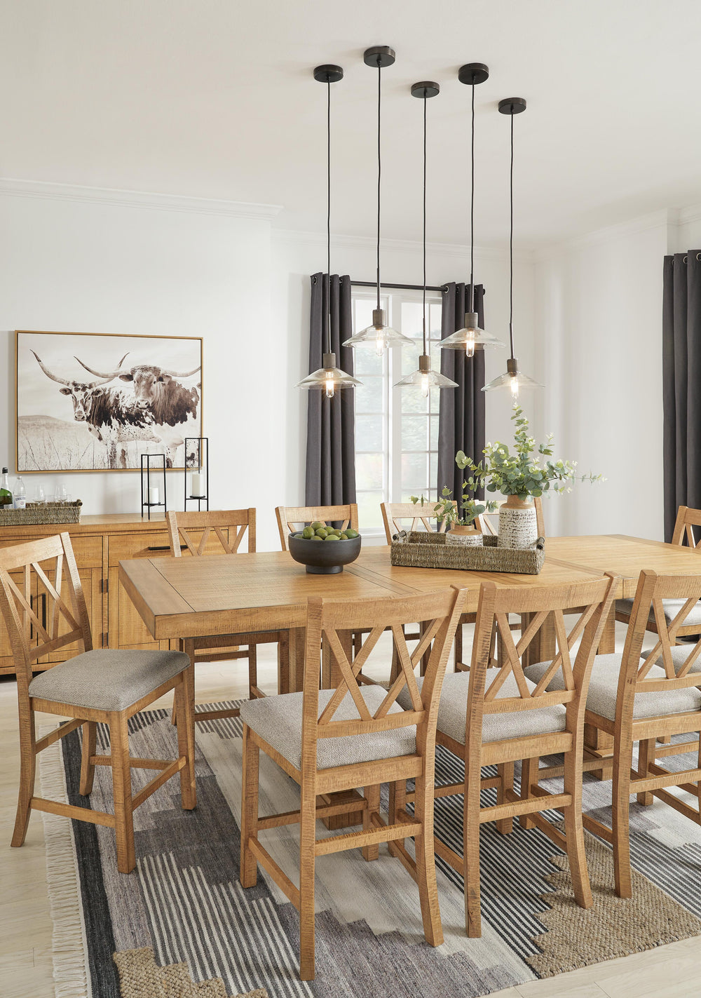 Havonplane Counter Height Dining Extension Table - Light Brown (11)