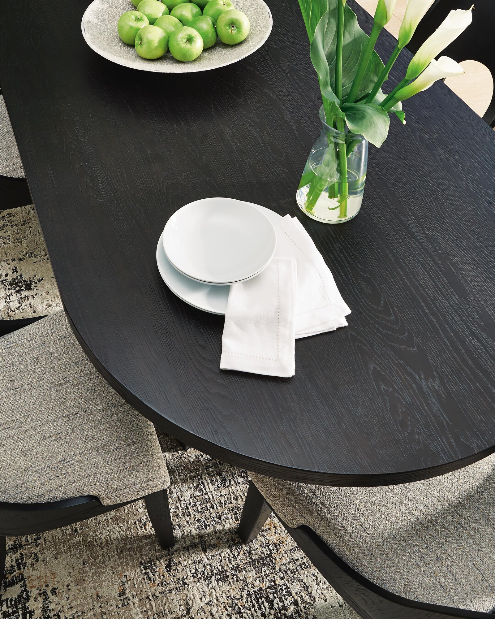 Rowanbeck Dining Table - Black (6)