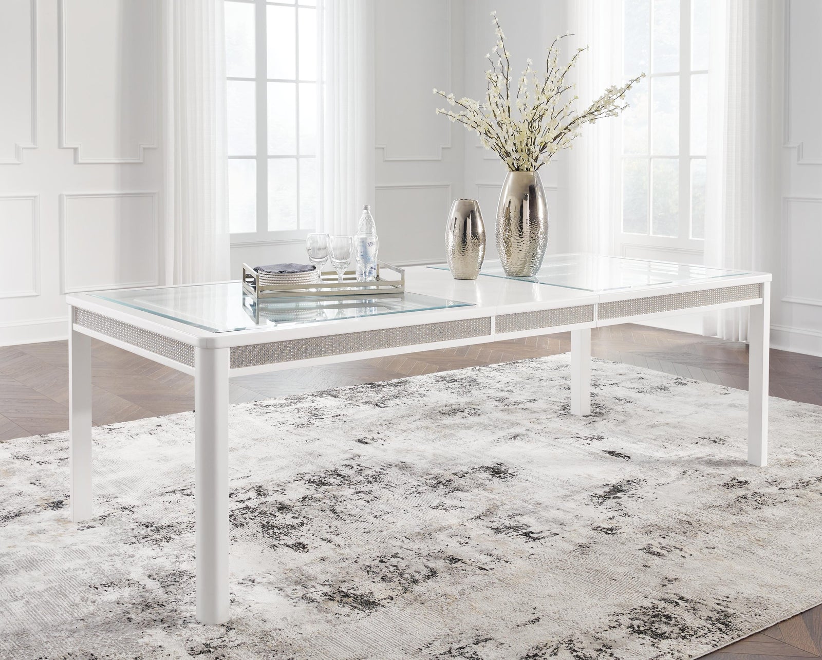Chalanna Dining Extension Table - White (2)