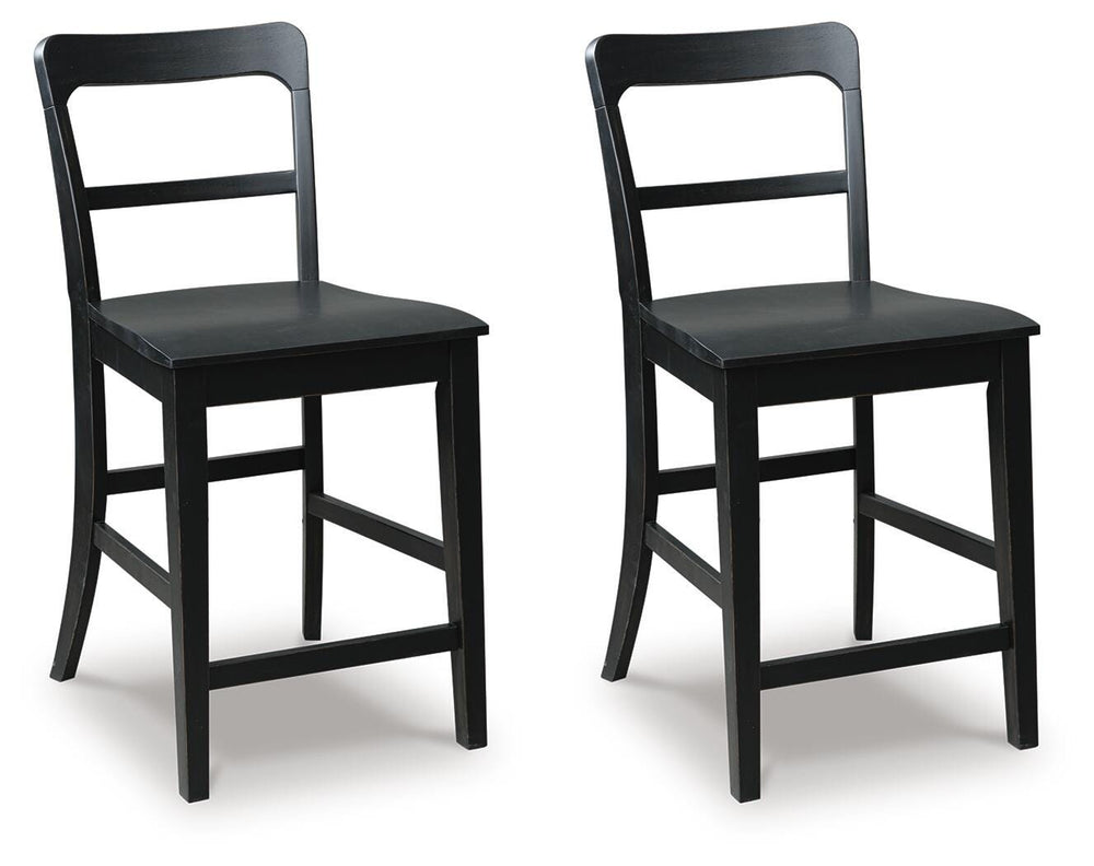 Greddinton Counter Height Dining Table and 6 Barstools (2)