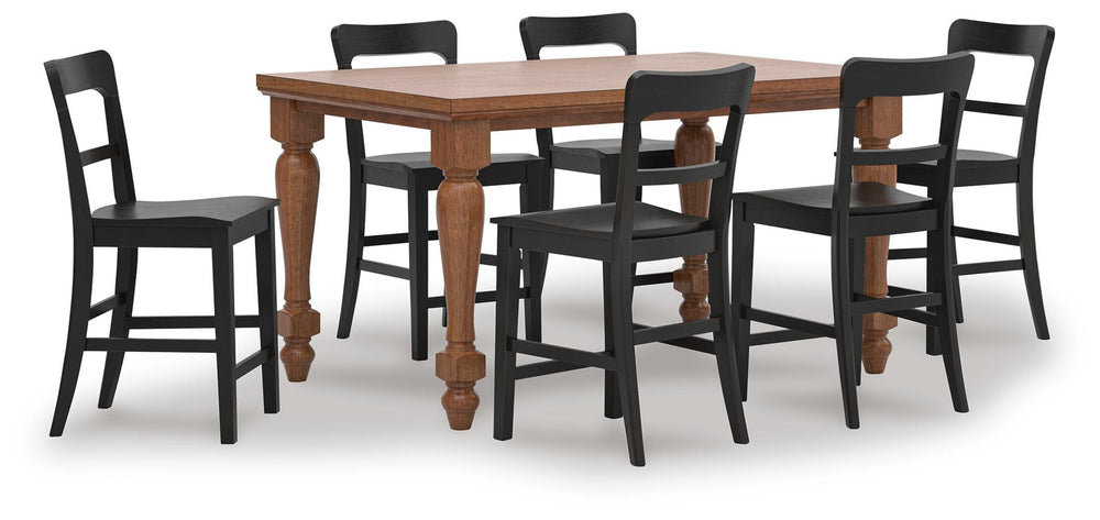 Greddinton Counter Height Dining Table and 6 Barstools (1)
