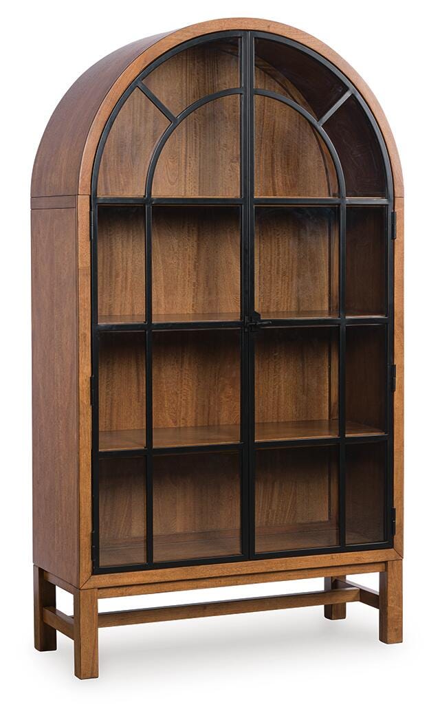 Greddinton Display Cabinet - Light Brown (1)