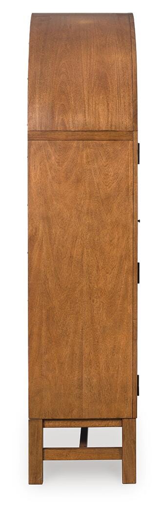 Greddinton Display Cabinet - Light Brown (4)
