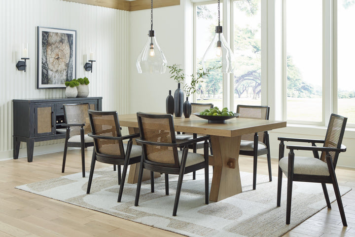 Galliden Dining Arm Chair - Black (8)