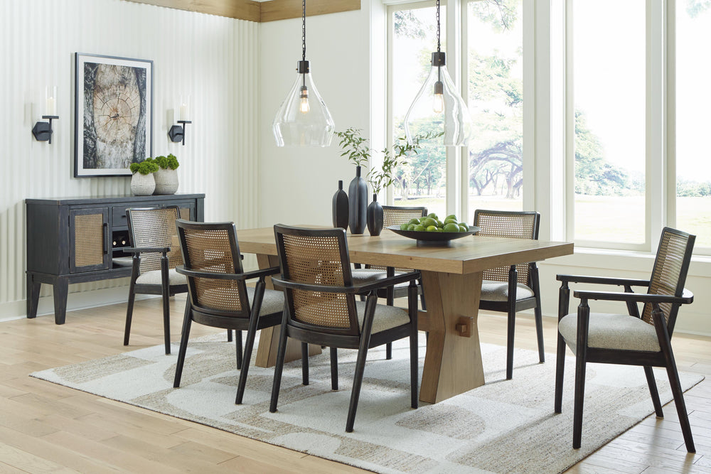 Galliden Dining Arm Chair - Black (8)