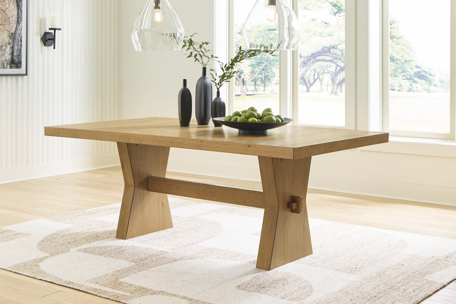 Galliden Dining Table - Light Brown (2)