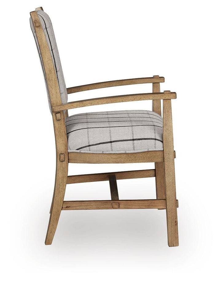 Ridgester Dining Arm Chair - Light Brown (5)