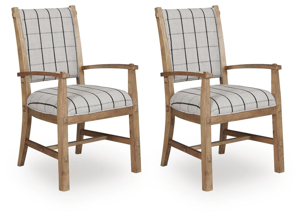 Ridgester Dining Arm Chair - Light Brown (1)