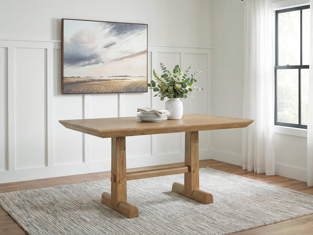 Ridgester Counter Height Dining Table - Light Brown (2)