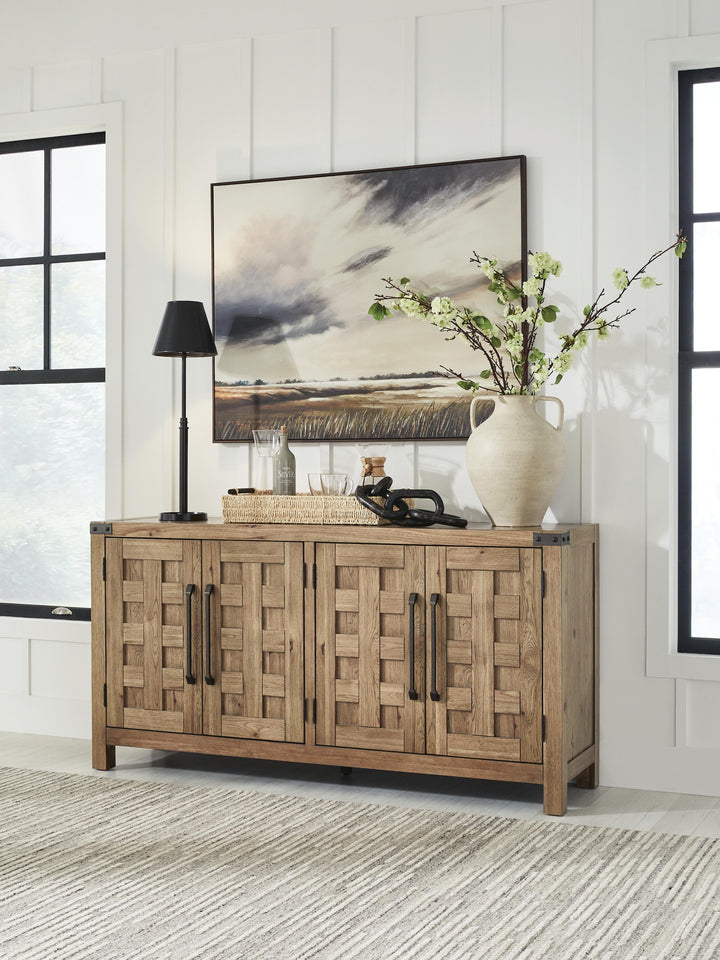 Ridgester Dining Server - Light Brown (2)