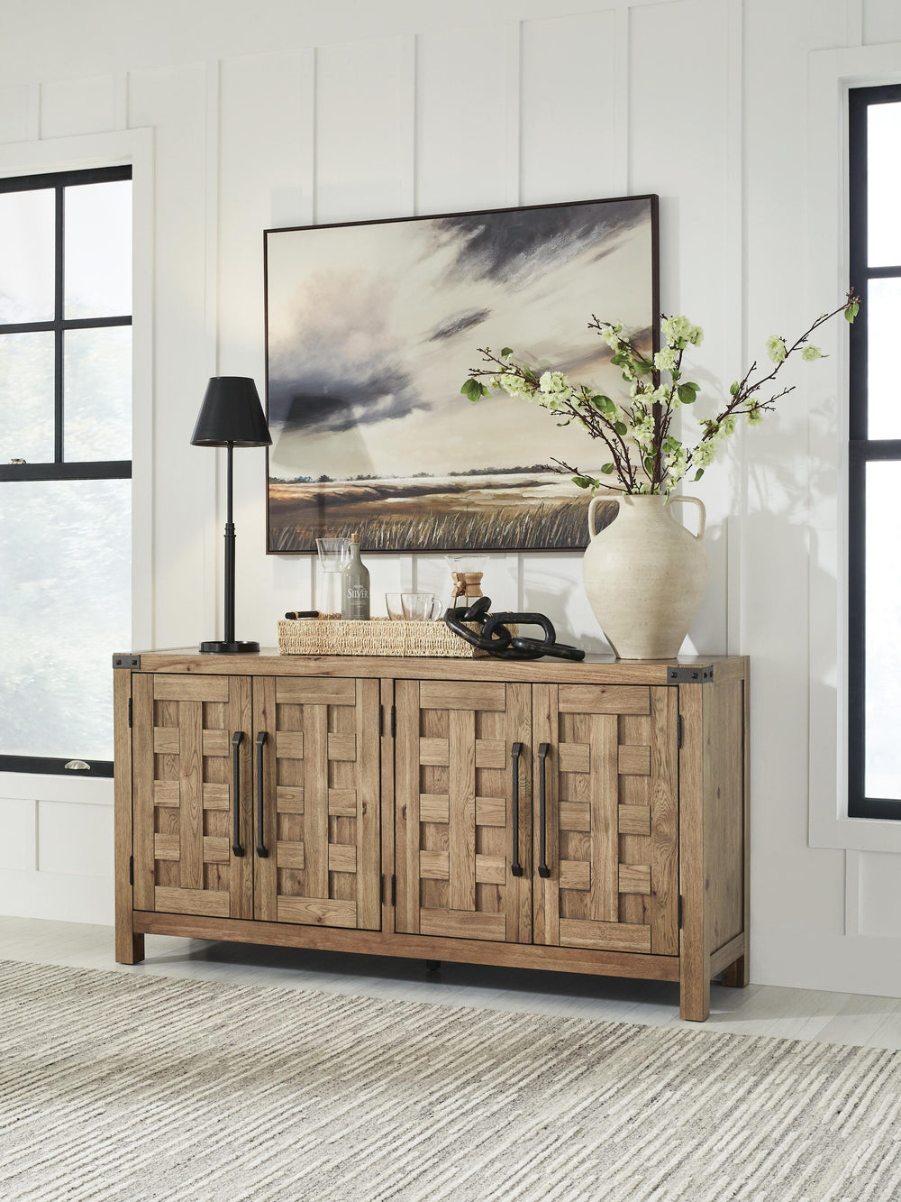 Ridgester Dining Server - Light Brown (2)