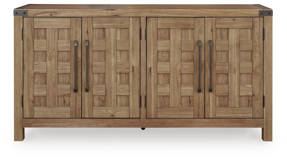 Ridgester Dining Server - Light Brown (4)