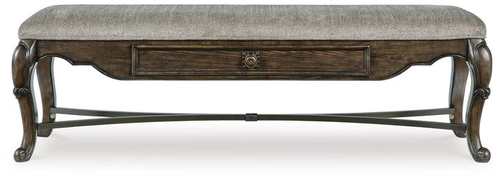 Maylee 63" Dining Bench - Dark Brown (4)
