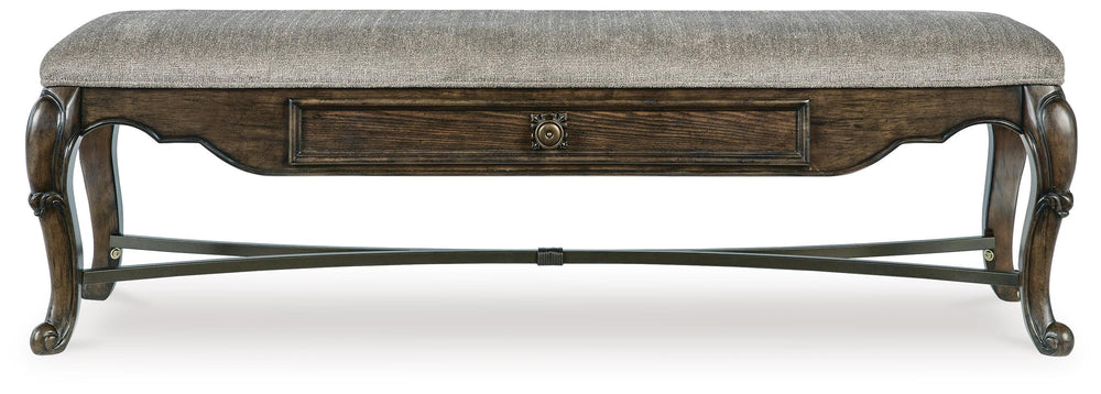 Maylee 63" Dining Bench - Dark Brown (4)