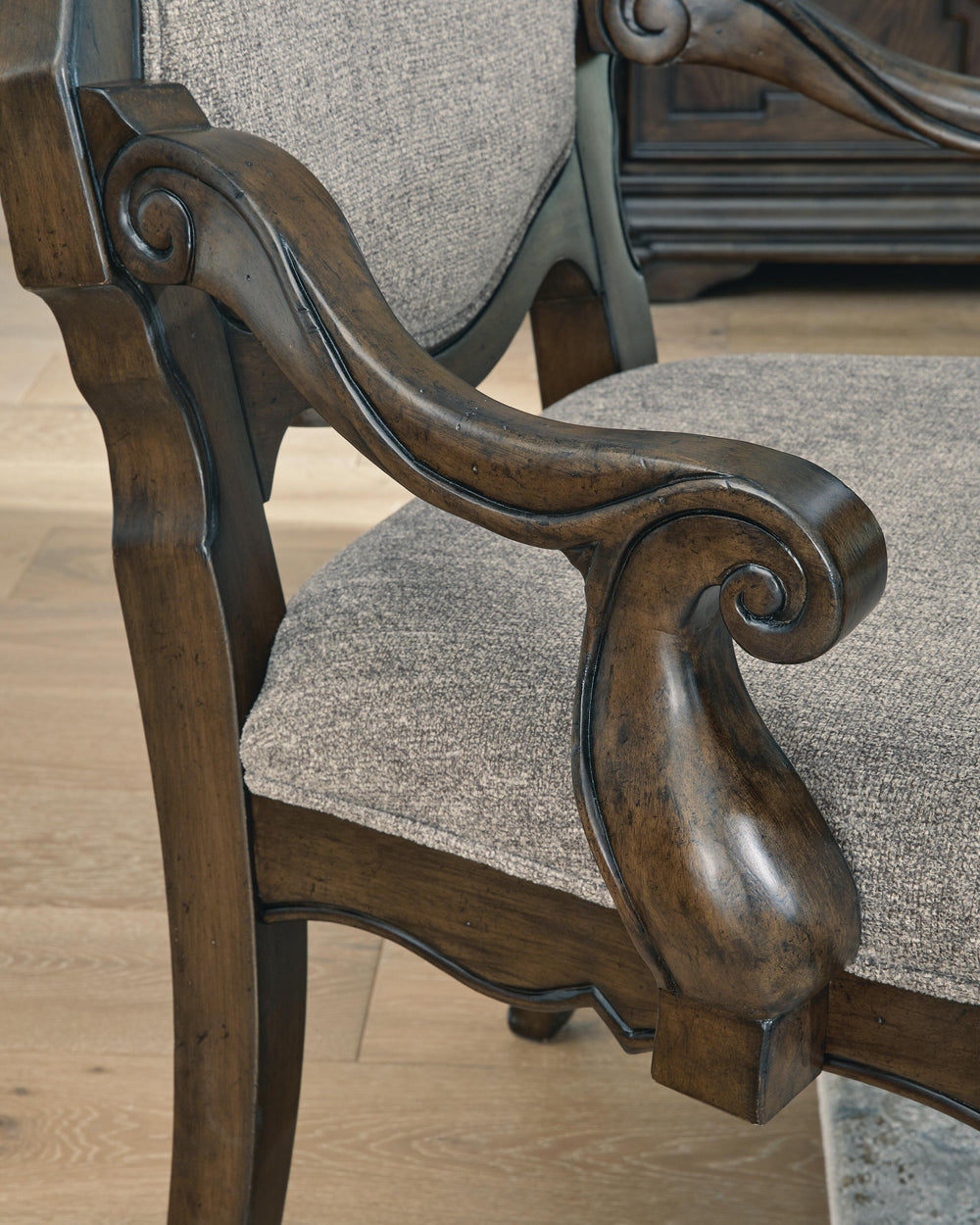 Maylee Dining Arm Chair - Dark Brown (6)